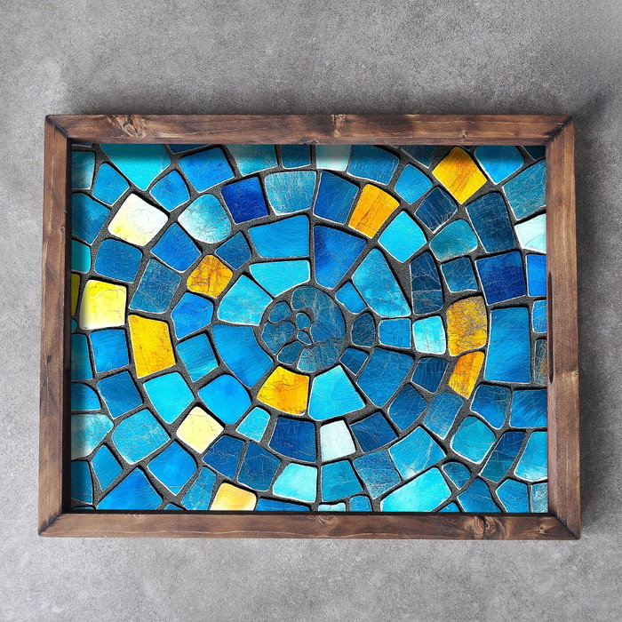 Aberto Design REF021 Bandeja de MADERA MACIZA 48 x 38 x 4 cm Decoración Hogar